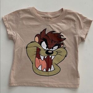 Looney Toon Tasmanian Devil Tan Short Sleeve Tee 18 Months